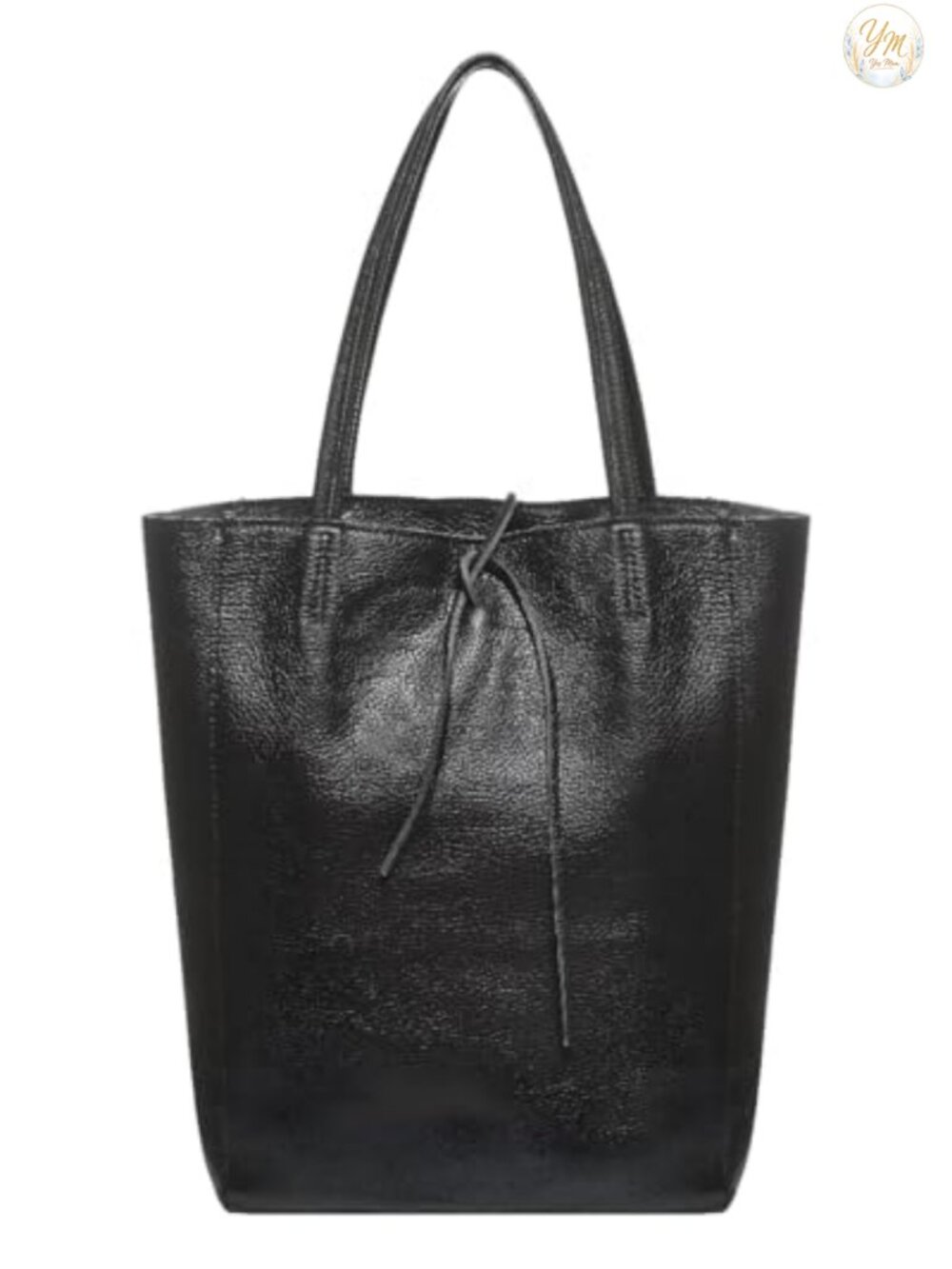 Genuine Italian Leather Tote Bag Large Slouchy Purse Full-Grain